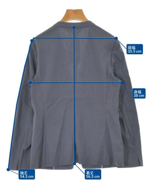 INDIVI（インディヴィ）ノーカラージャケット グレー サイズ:05(XXS位) レディース/2200656352043