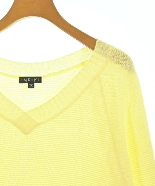 INDIVI（インディヴィ）ニット・セーター 黄 サイズ:38(M位) レディース/2200656793075
