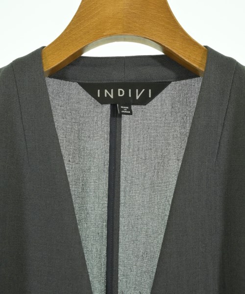 INDIVI（インディヴィ）ノーカラージャケット グレー サイズ:38(M位) レディース/2200714002064