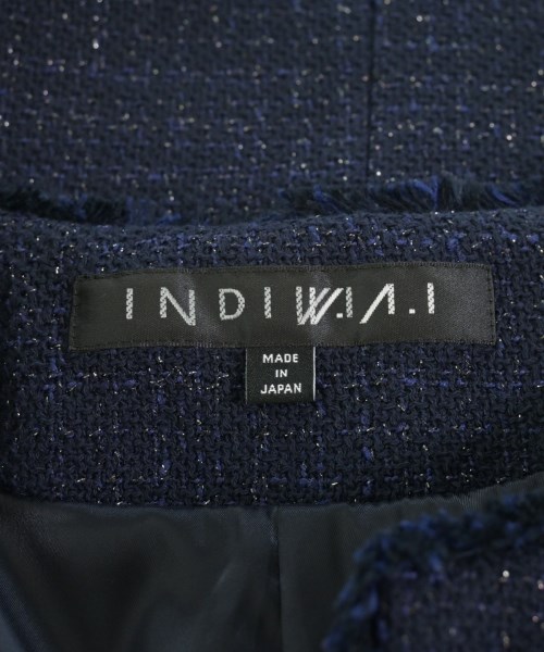 INDIVI（インディヴィ）ノーカラージャケット 紺 サイズ:15(XXL位) レディース/2200713492231
