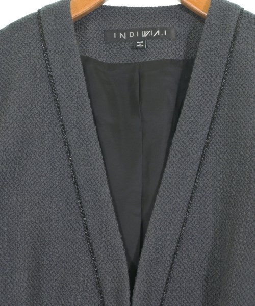 INDIVI（インディヴィ）ノーカラージャケット グレー サイズ:13(XL位) レディース/2200713492248