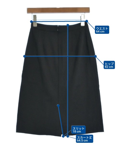 INDIVI（インディヴィ）ひざ丈スカート 黒 サイズ:36(S位) レディース/2200631048039