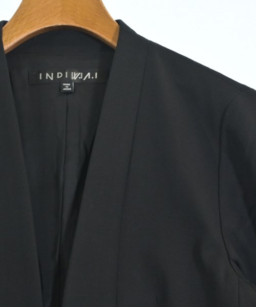 INDIVI（インディヴィ）ノーカラージャケット 黒 サイズ:36(S位) レディース/2200631048046