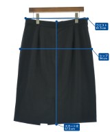 INDIVI（インディヴィ）ひざ丈スカート 黒 サイズ:44(XL位) レディース/2200634933028