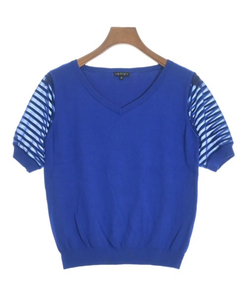 INDIVI(インディヴィ)ニット・セーター 青 サイズ:38(M位)/2200635607027