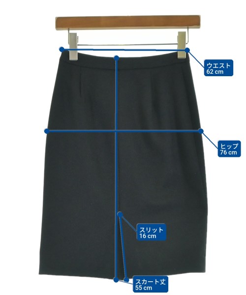 INDIVI（インディヴィ）ひざ丈スカート 黒 サイズ:34(XS位) レディース/2200636844025