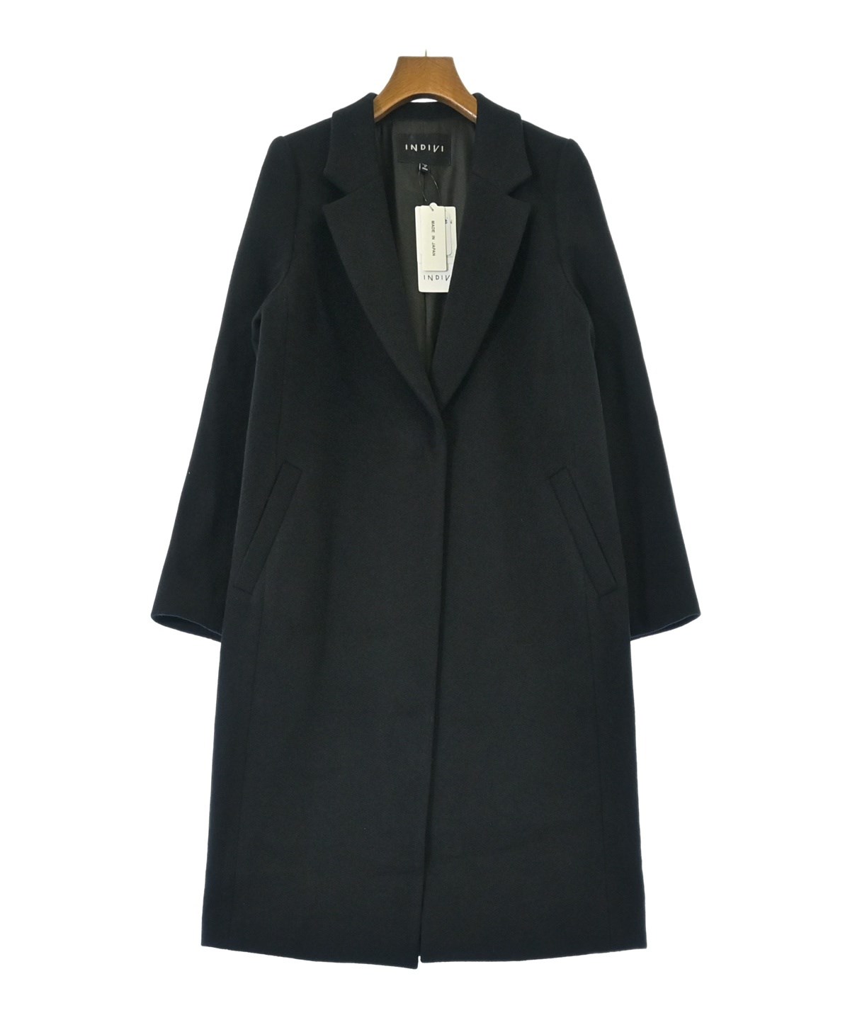 INDIVI（インディヴィ）チェスターコート 黒 サイズ:38(M位
