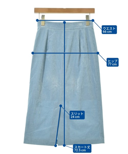 INDIVI（インディヴィ）ひざ丈スカート 青 サイズ:36(S位) レディース/2200637929141