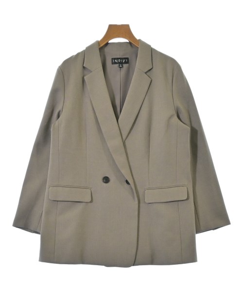 INDIVI(インディヴィ)テーラードジャケット ベージュ サイズ:12(XL位)/2200633291037