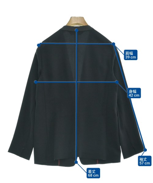 INDIVI（インディヴィ）ノーカラージャケット 紺 サイズ:40(L位) レディース/2200633291044