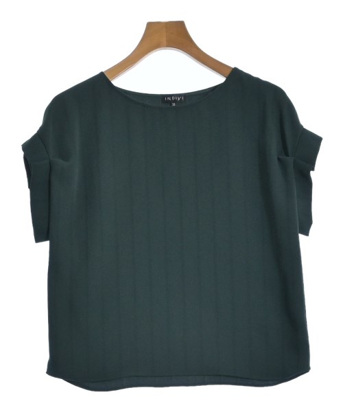 INDIVI(インディヴィ)ブラウス 緑 サイズ:38(M位)/2200638904123
