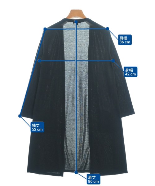 INDIVI（インディヴィ）カーディガン 黒 サイズ:05(XXS位) レディース/2200641343100