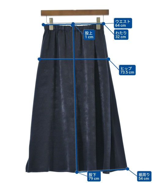 INDIVI（インディヴィ）ロング・マキシ丈スカート 紺 サイズ:36(S位) レディース/2200641641084