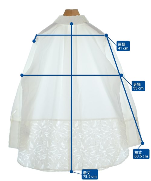 INDIVI（インディヴィ）カジュアルシャツ 白 サイズ:38(M位) レディース/2200641204289