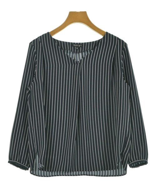 INDIVI(インディヴィ)ブラウス 紺 サイズ:38(M位)/2200648078142