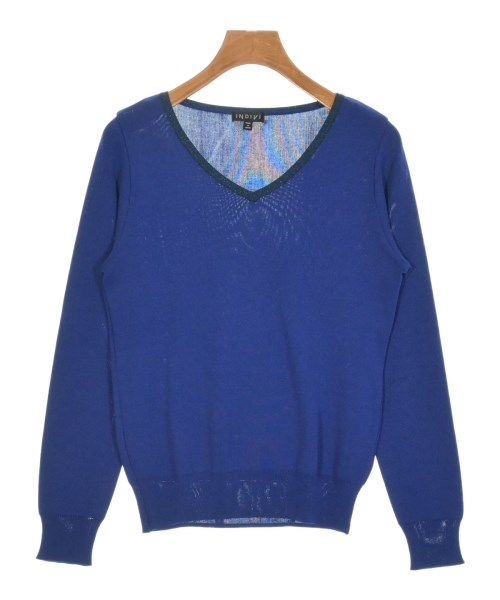 INDIVI(インディヴィ)ニット・セーター 青 サイズ:38(M位)/2200650449046