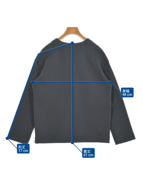 INDIVI（インディヴィ）ノーカラージャケット 紺 サイズ:34(XS位) レディース/2200647688014