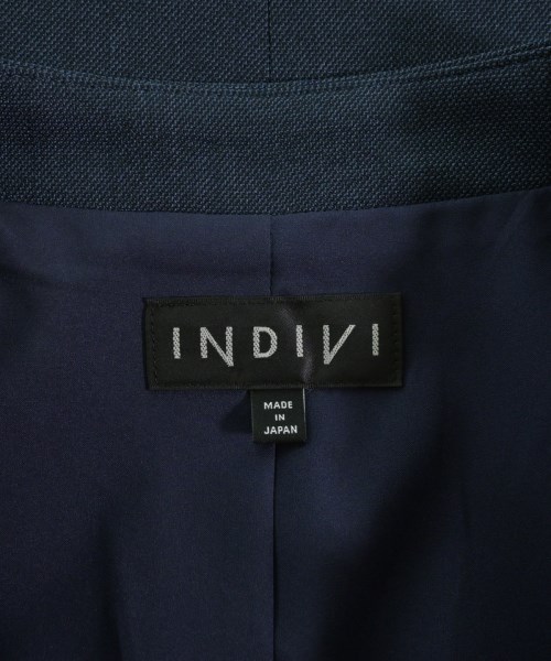 INDIVI（インディヴィ）ノーカラージャケット 紺 サイズ:13(XL位) レディース/2200703434050