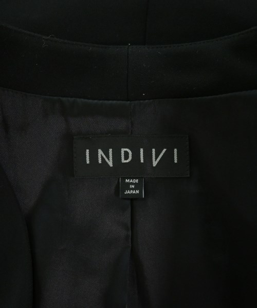 INDIVI（インディヴィ）ノーカラージャケット 黒 サイズ:40(L位) レディース/2200701443078
