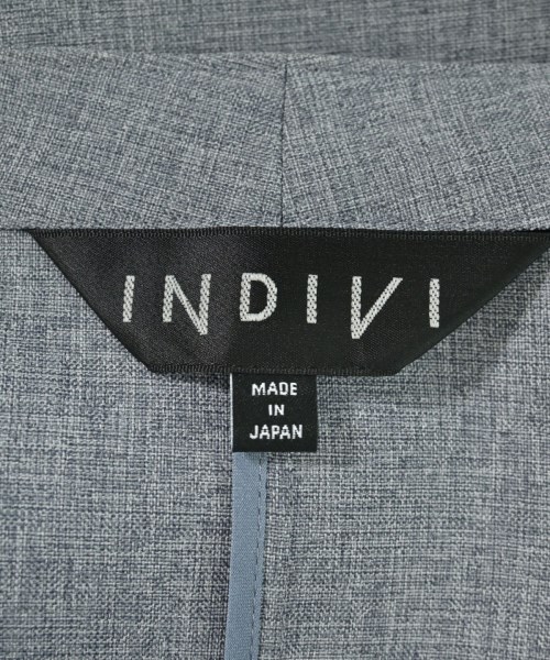 INDIVI（インディヴィ）ノーカラージャケット グレー サイズ:36(S位) レディース/2200708379011