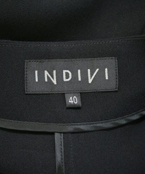 INDIVI（インディヴィ）ノーカラージャケット 黒 サイズ:40(L位) レディース/2200707700175