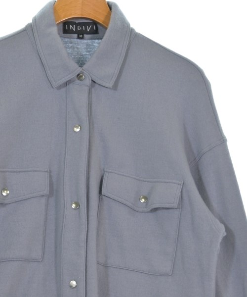 INDIVI（インディヴィ）カジュアルシャツ 青 サイズ:38(M位) レディース/2200659933188