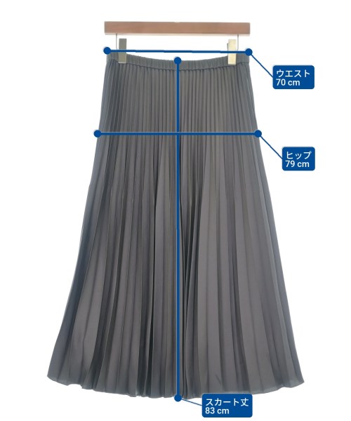 INDIVI（インディヴィ）ロング・マキシ丈スカート グレー サイズ:12(XL位) レディース/2200664807054