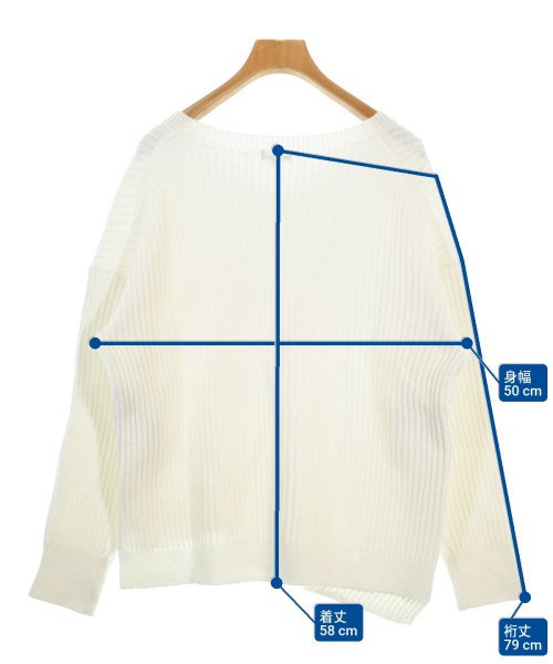 INDIVI（インディヴィ）ニット・セーター 白 サイズ:38(M位) レディース/2200661241028