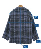 INDIVI（インディヴィ）ピーコート 青 サイズ:36(S位) レディース/2200668571012