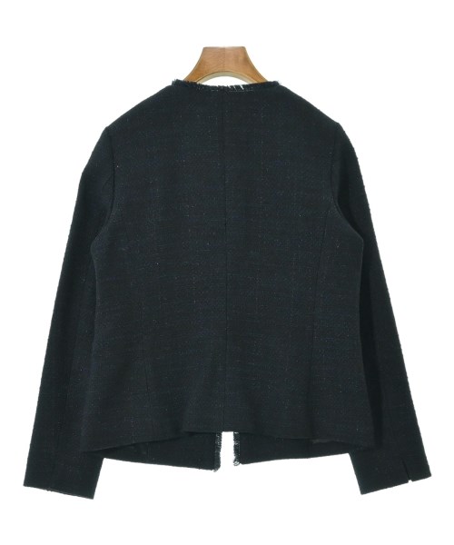 INDIVI（インディヴィ）ノーカラージャケット 紺 サイズ:38(M位) レディース/2200669472073