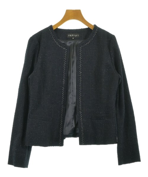 INDIVI(インディヴィ)のノーカラージャケット サイズ:40(L位) 5,600円