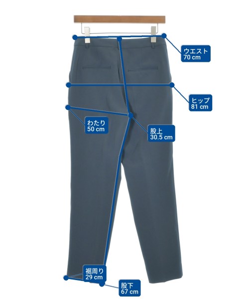 INDIVI（インディヴィ）スラックス 青 サイズ:38(M位) レディース/2200717994052