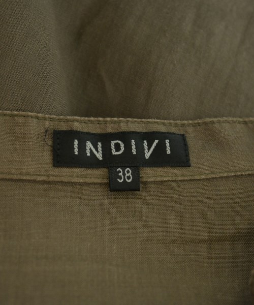 INDIVI（インディヴィ）カジュアルシャツ 茶 サイズ:38(M位) レディース/2200718143329