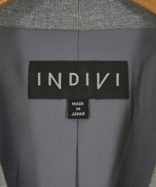 INDIVI（インディヴィ）ノーカラージャケット グレー サイズ:36(S位) レディース/2200717483051