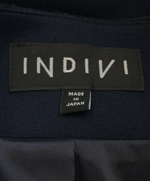 INDIVI（インディヴィ）ノーカラージャケット 紺 サイズ:40(L位) レディース/2200722806050