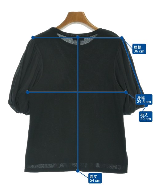 INDIVI（インディヴィ）Tシャツ・カットソー 黒 サイズ:05(XS位) レディース/2200676664058