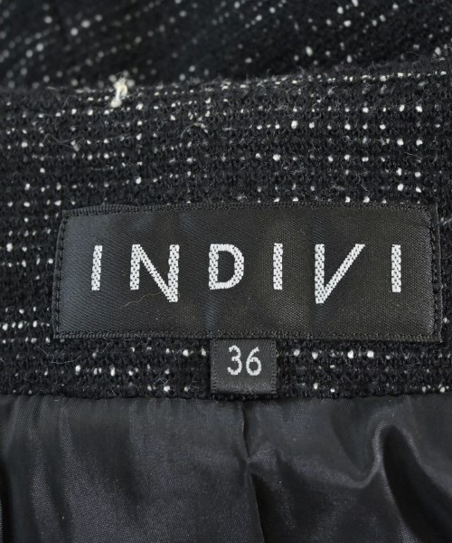INDIVI（インディヴィ）ノーカラージャケット 黒 サイズ:36(S位) レディース/2200682918060
