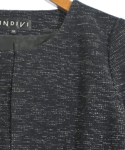 INDIVI（インディヴィ）ノーカラージャケット 黒 サイズ:36(S位) レディース/2200682918060