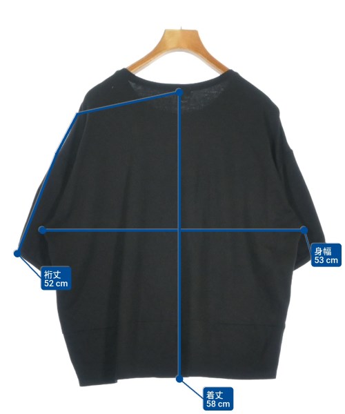 INDIVI（インディヴィ）Tシャツ・カットソー 黒 サイズ:38(M位) レディース/2200682918169