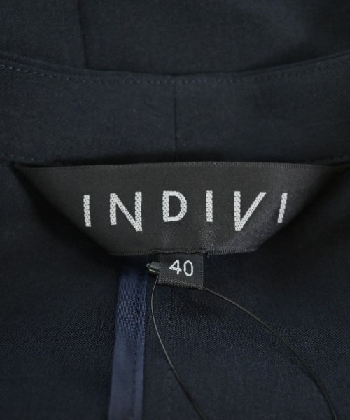 INDIVI（インディヴィ）ノーカラージャケット 紺 サイズ:40(L位) レディース/2200690097160