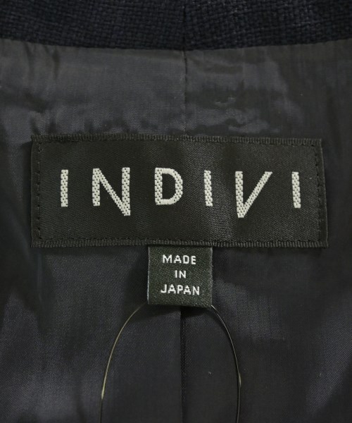 INDIVI（インディヴィ）ノーカラージャケット 紺 サイズ:40(L位) レディース/2200682492188
