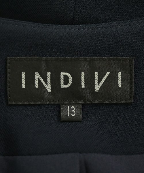 INDIVI（インディヴィ）ノーカラージャケット 紺 サイズ:13(XL位) レディース/2200682492256