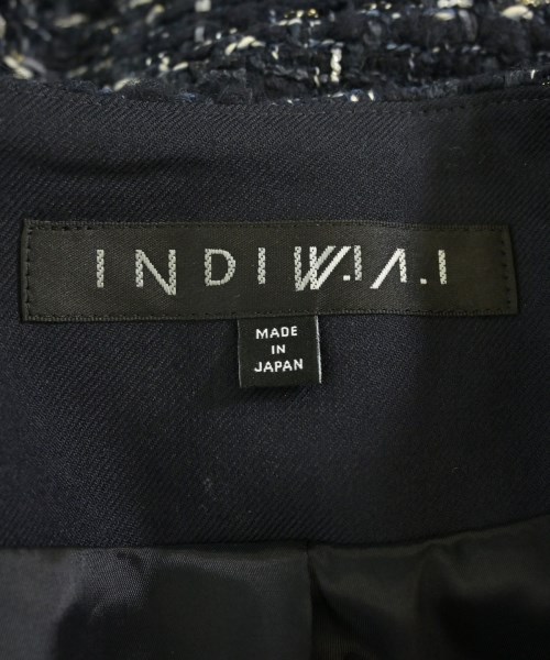 INDIVI（インディヴィ）ノーカラージャケット 紺 サイズ:13(XL位) レディース/2200682492270
