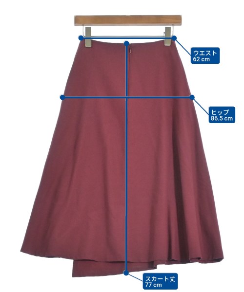 UNTITLED（アンタイトル）ロング・マキシ丈スカート 赤 サイズ:1(S位) レディース/2200623057049