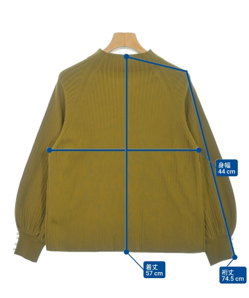 UNTITLED（アンタイトル）ニット・セーター 黄 サイズ:0(XS位) レディース/2200620992350