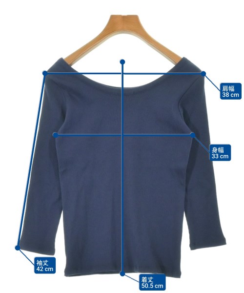 UNTITLED（アンタイトル）Tシャツ・カットソー 紺 サイズ:0(XS位) レディース/2200620992619