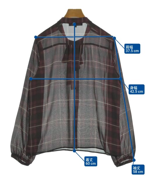 UNTITLED（アンタイトル）ブラウス 赤 サイズ:4(XL位) レディース/2200636983274