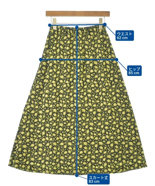 UNTITLED（アンタイトル）ロング・マキシ丈スカート 黄 サイズ:1(S位) レディース/2200627705113