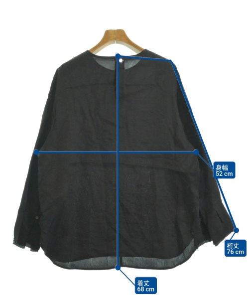 UNTITLED（アンタイトル）カジュアルシャツ 黒 サイズ:44(XL位) レディース/2200628177186