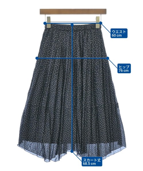 UNTITLED（アンタイトル）ロング・マキシ丈スカート 紺 サイズ:XXS レディース/2200628004109